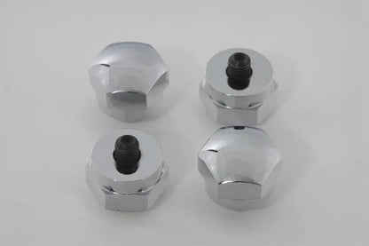 Colony Chrome Rocker Shaft End Plug - Set of 4 for Harley Davidson FL and XL Models by Colony