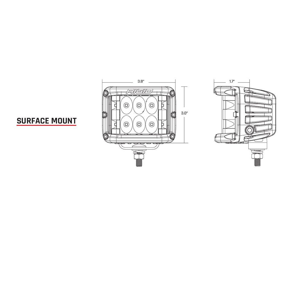 RIGID Industries D-SS Series PRO Driving Surface Mount Pair - Black