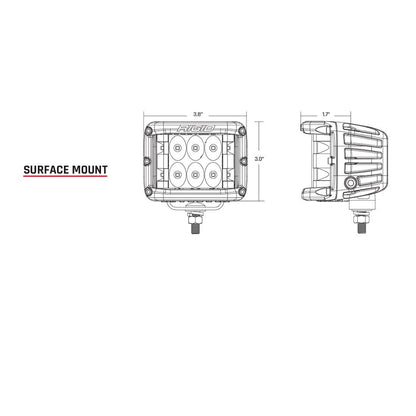 RIGID Industries D-SS Series PRO Driving Surface Mount Pair - Black