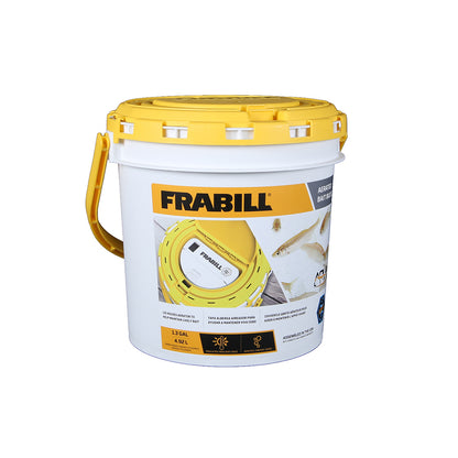 Frabill Dual Fish Bait Bucket with Built-In Aerator and Storage Compartments