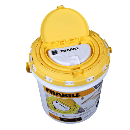 Frabill Dual Fish Bait Bucket with Built-In Aerator and Storage Compartments