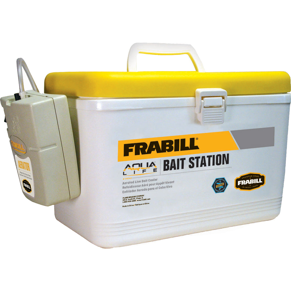 Frabill Bait Box with Aerator - 8 Quart for Live Saltwater Baitfish