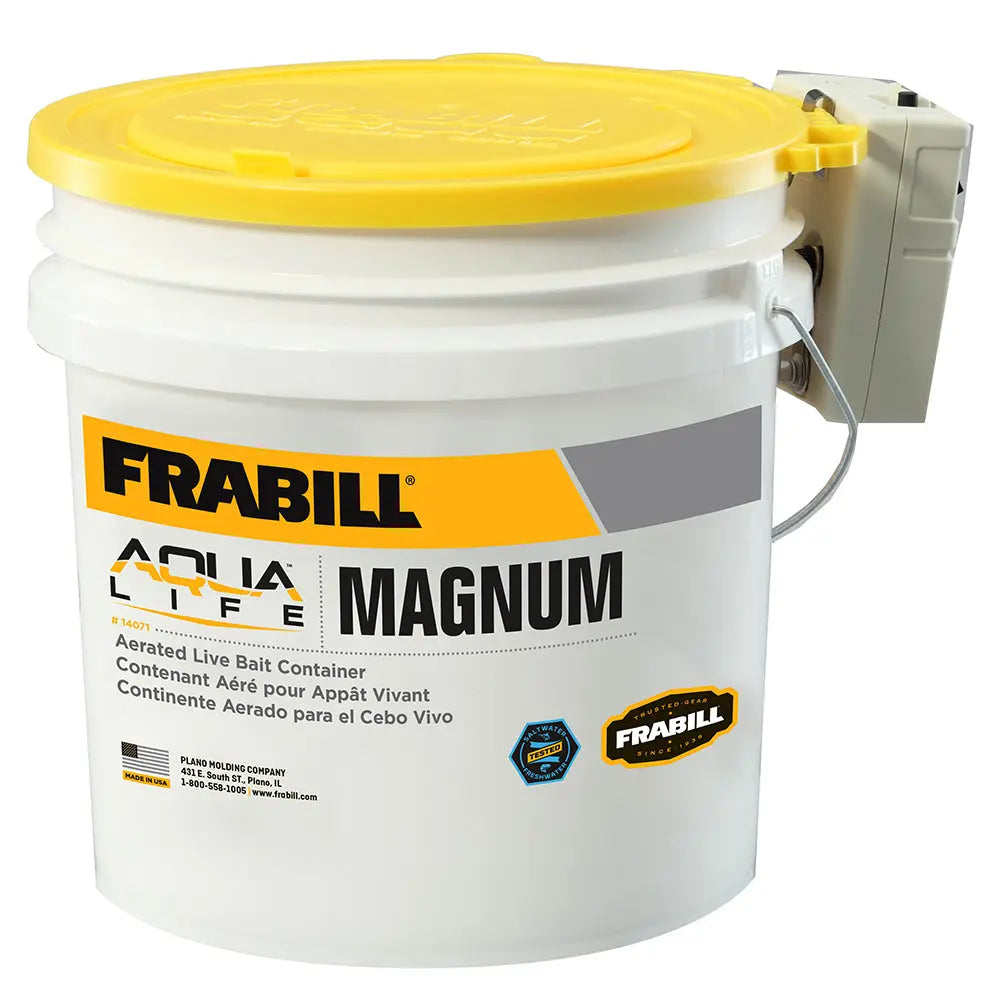 Frabill Magnum Bucket - 4.25 Gallon with Aerator for Saltwater Baitfish