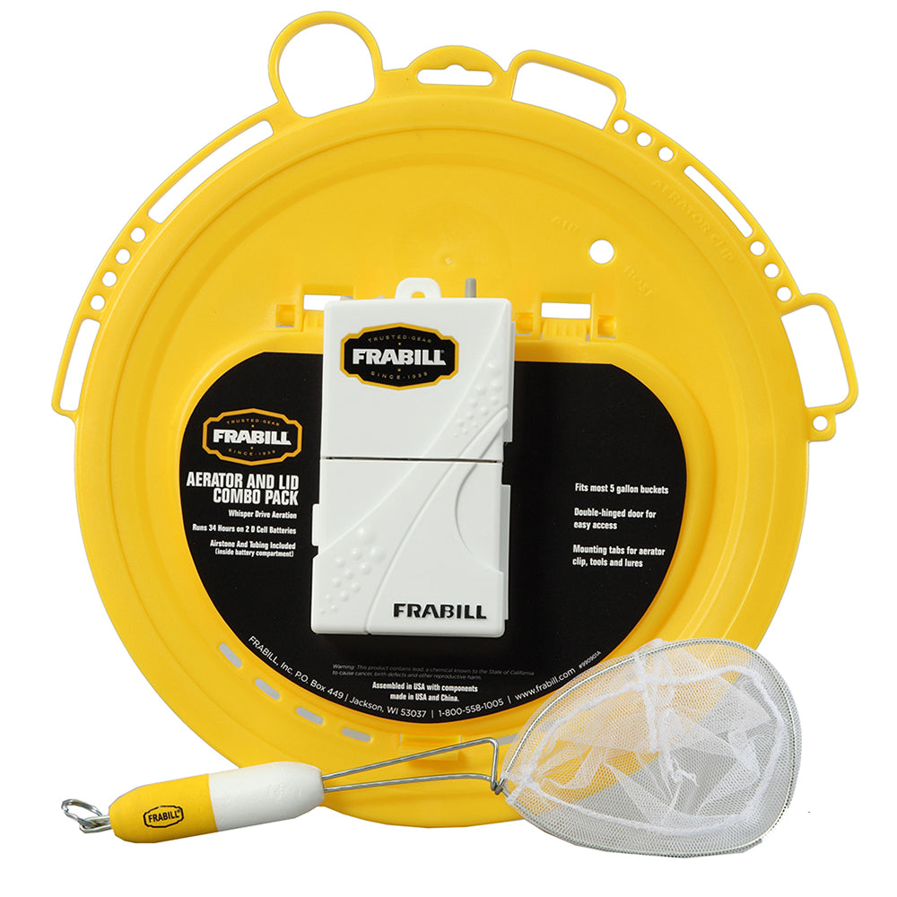 Frabill Aeration & Lid Combo Pack for 4.25 to 6 Gallon Buckets