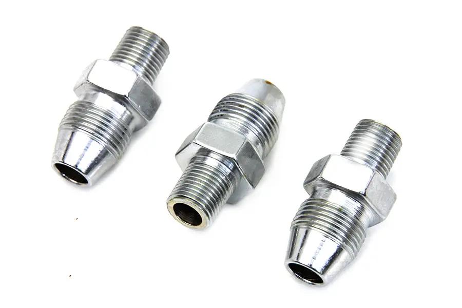 Colony Chrome Oil Line Fitting for Harley Davidson FL Models - Part 7148-3 by Colony