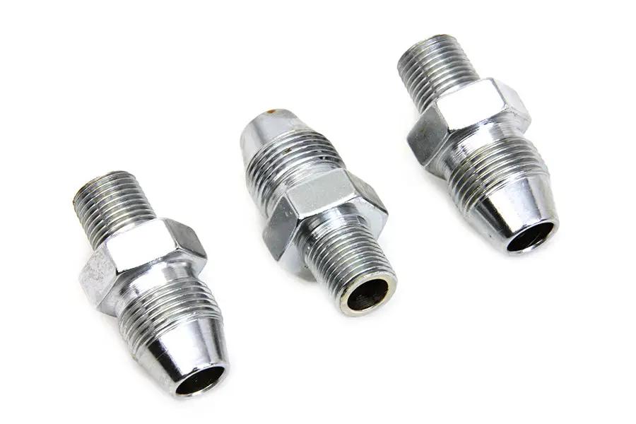 Colony Chrome Oil Line Fitting for Harley Davidson FL Models - Part 7148-3 by Colony