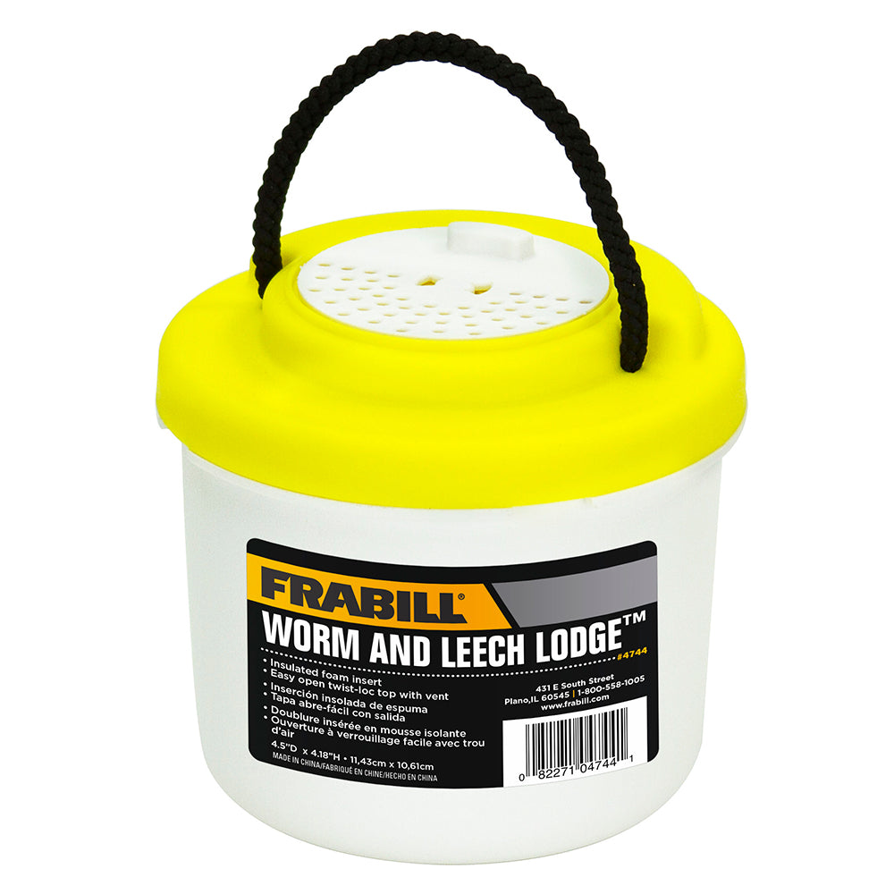 Frabill Worm & Leech Lodge - Small, Insulated Live Bait Container for Walleye Fishing