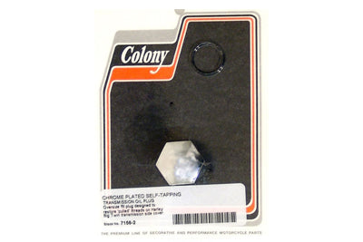 Colony 71-343 Chrome Self-Tapping Transmission Plug for Harley-Davidson