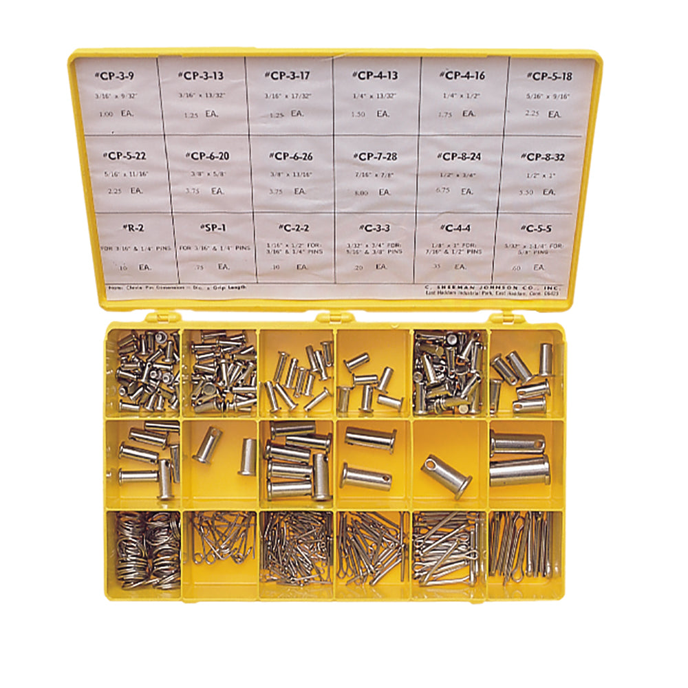 C. Sherman Johnson Cotter, Ring & Clevis Pin Parts Kit - Versatile Fastener Collection