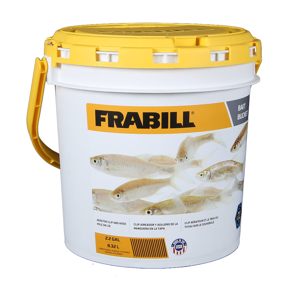 Frabill PMC4820 Bait Bucket with Aeration Port, 2.2 Gallon Capacity