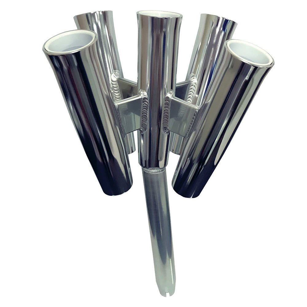 Tigress Five Rod Cluster - Bent Butt, Polished Aluminum - Part 88157-2