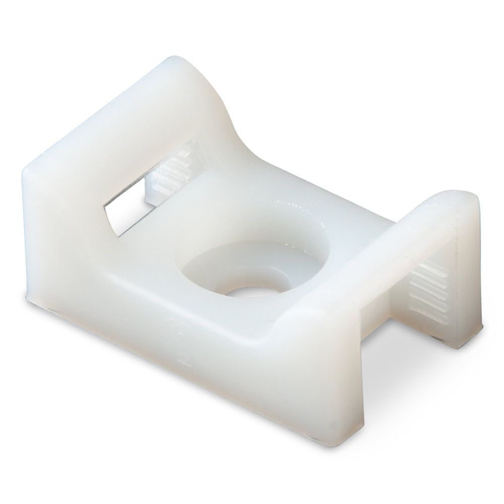 Ancor Cable Tie Mount - Natural Finish with #8 Screw, Pack of 100