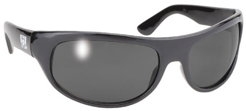 Pacific Coast Wrap Sunglasses - Black Frame with Smoke Lenses, Model 207