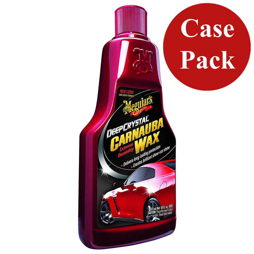 Meguiar's Deep Crystal Carnauba Wax - 16oz Case of 6 for Superior Paint Protection and Shine