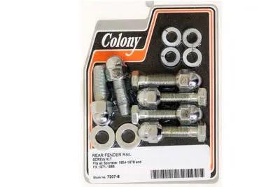 Colony Rear Fender Strut Bolt Kit Acorn Style for Harley Davidson XL Models by Colony