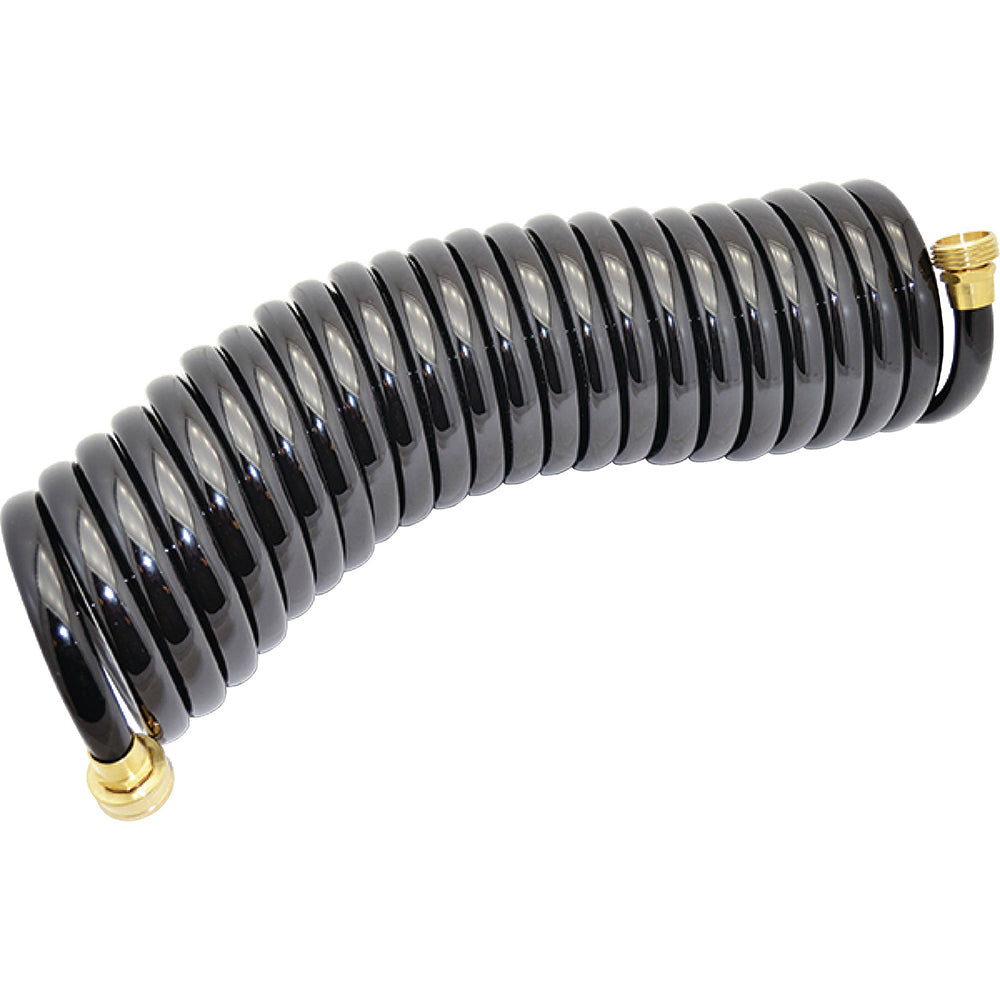 Johnson Pump Coiled Wash Down Hose - 25 ft, 1/2 inch Diameter