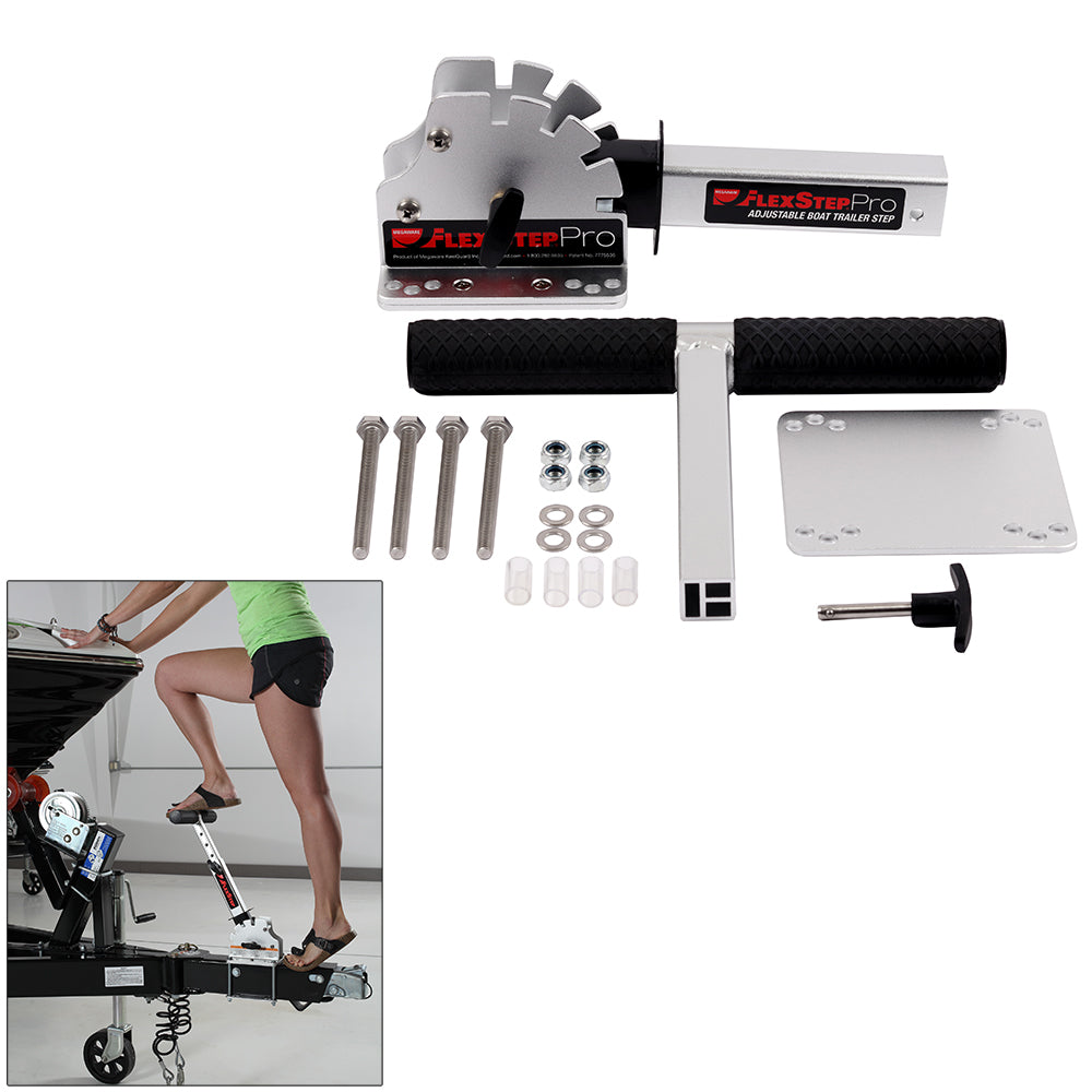 Megaware FlexStep Pro Aluminum Trailer Step with 16 Adjustable Positions
