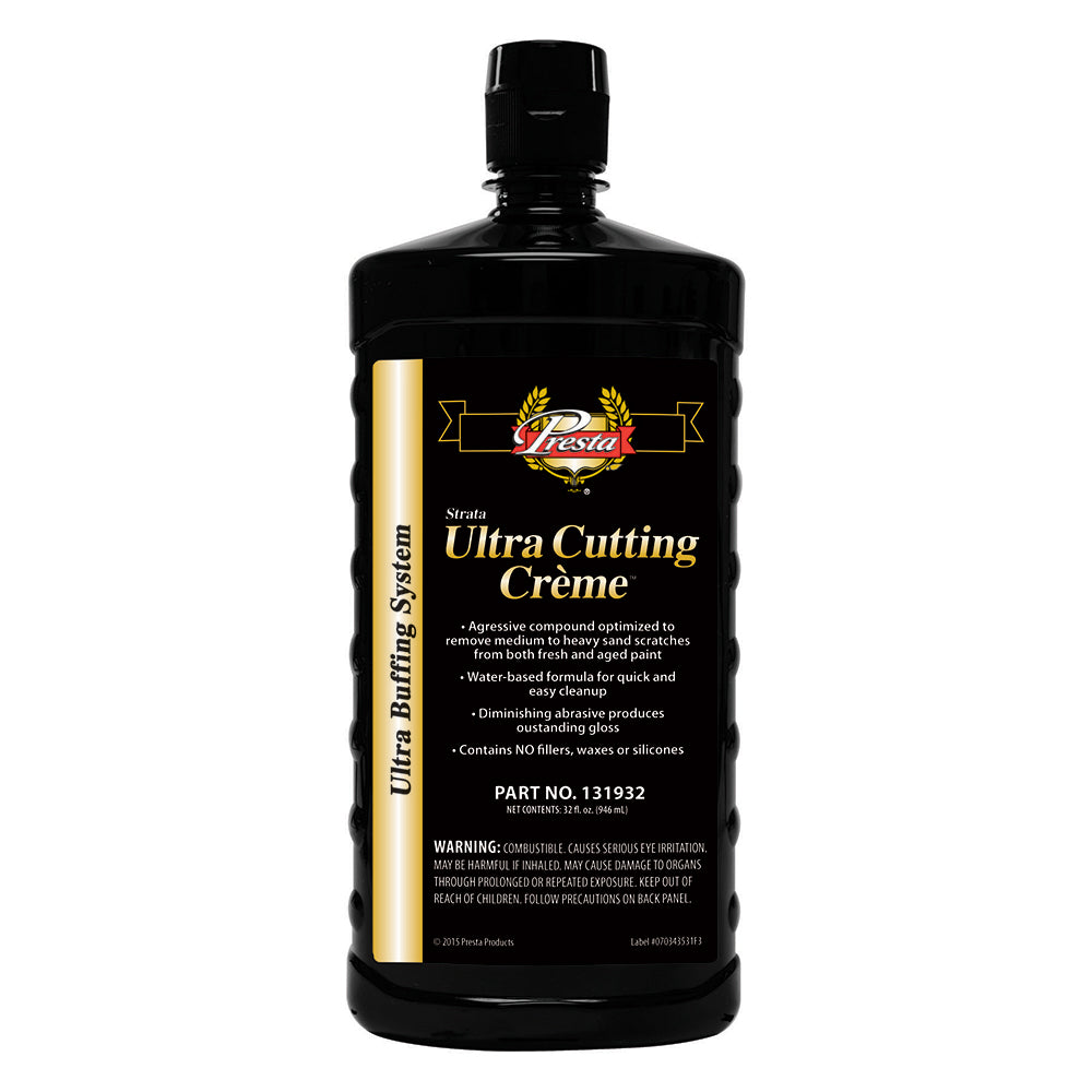 Presta Ultra Cutting Creme 32oz - Heavy Duty Car, Marine, and Gel Coat Polish