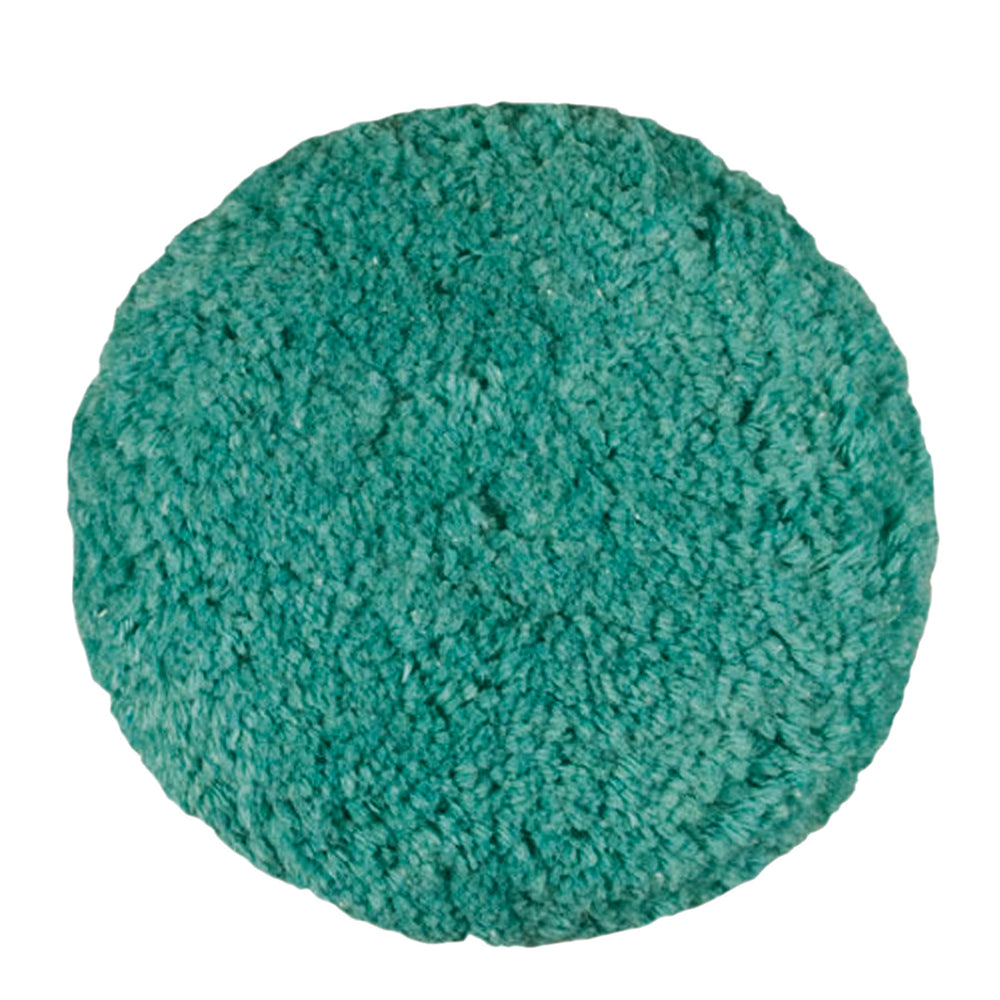 Presta Rotary Blended Wool Buffing Pad - Green Light Cut/Polish, 9-inch Hook & Loop