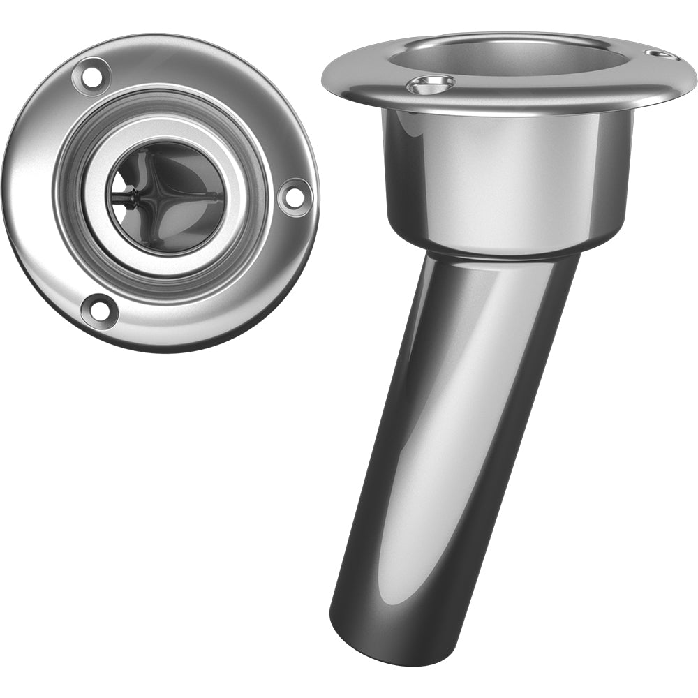 Mate Series Stainless Steel 15-Rod Cup Holder with Round Top - Open Bottom Design