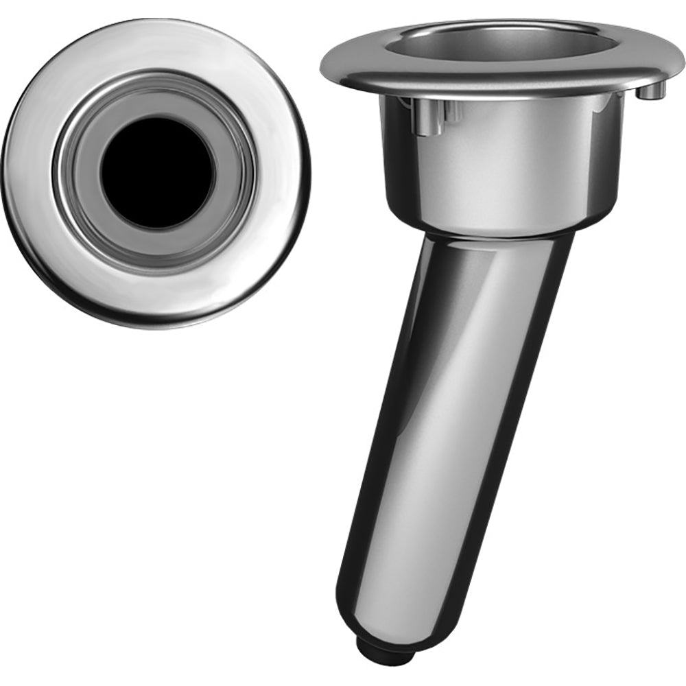 Mate Series Elite Screwless Stainless Steel 15 Rod & Cup Holder with Drain and Round Top (Part C1015DS)