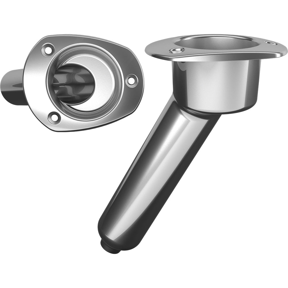 Mate Series Stainless Steel 30 Rod & Cup Holder with Drain and Oval Top - Model C2030D