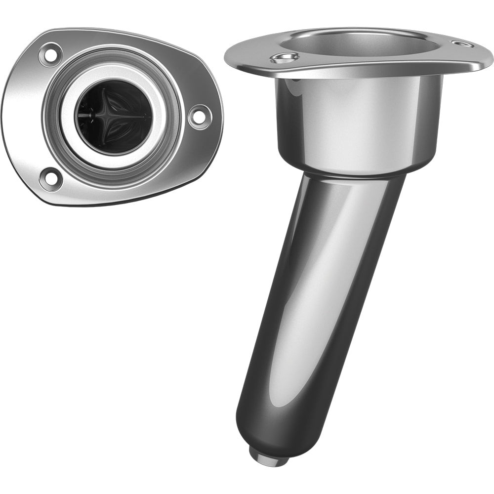 Mate Series Stainless Steel 15 Rod & Cup Holder with Drain and Oval Top, Part C2015D