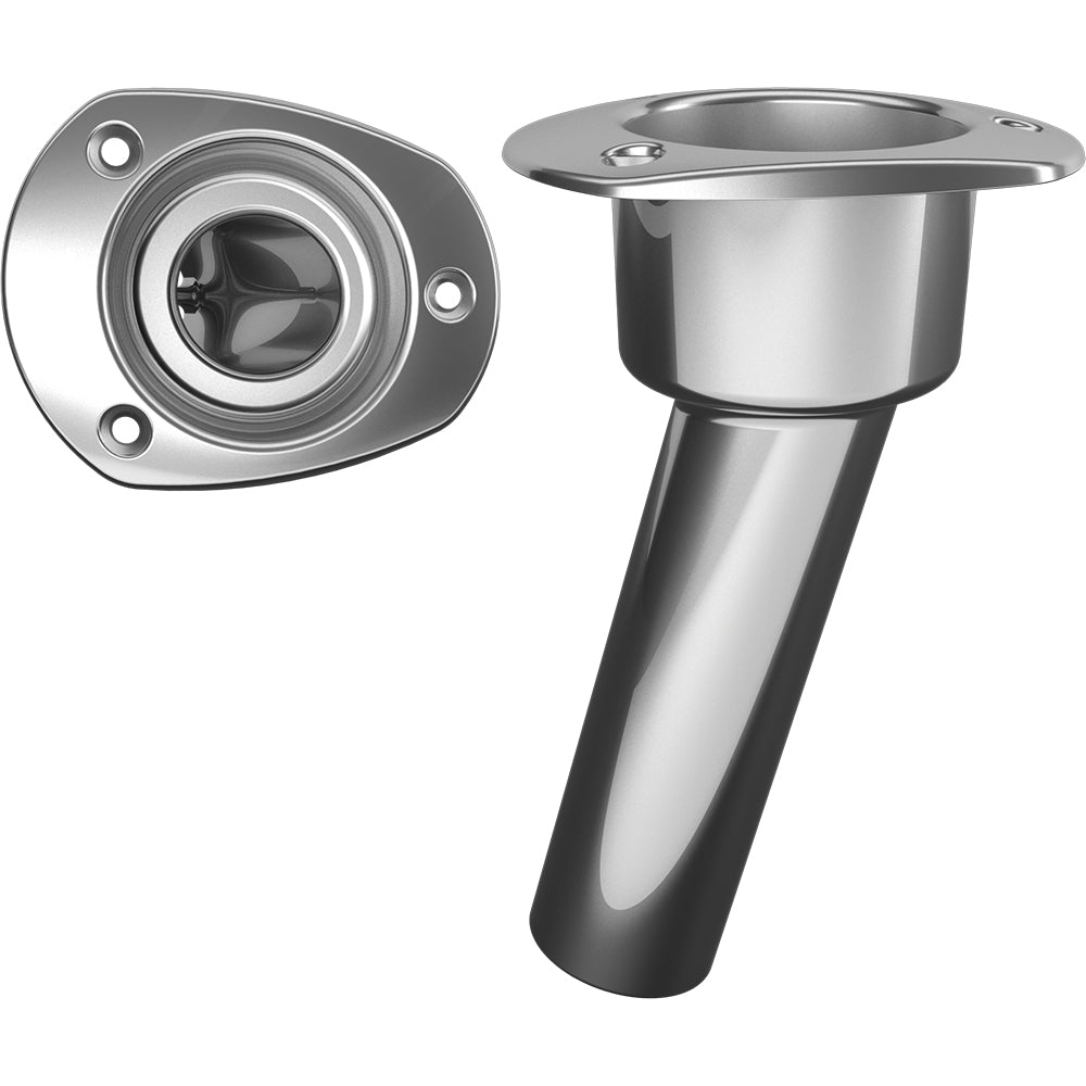 Mate Series Stainless Steel 15-Rod and Cup Holder with Oval Top - Open Design