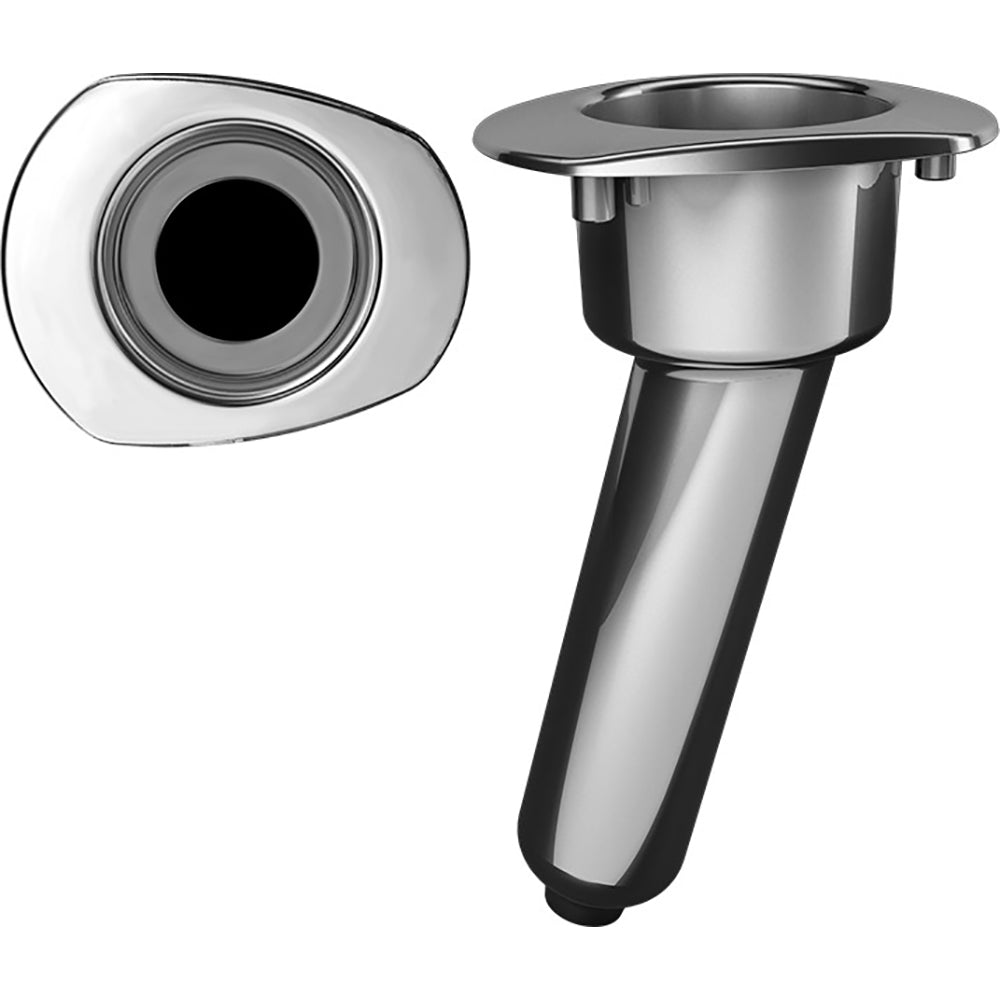 Mate Series Elite Screwless Stainless Steel 15 Rod and Cup Holder with Drain and Oval Top