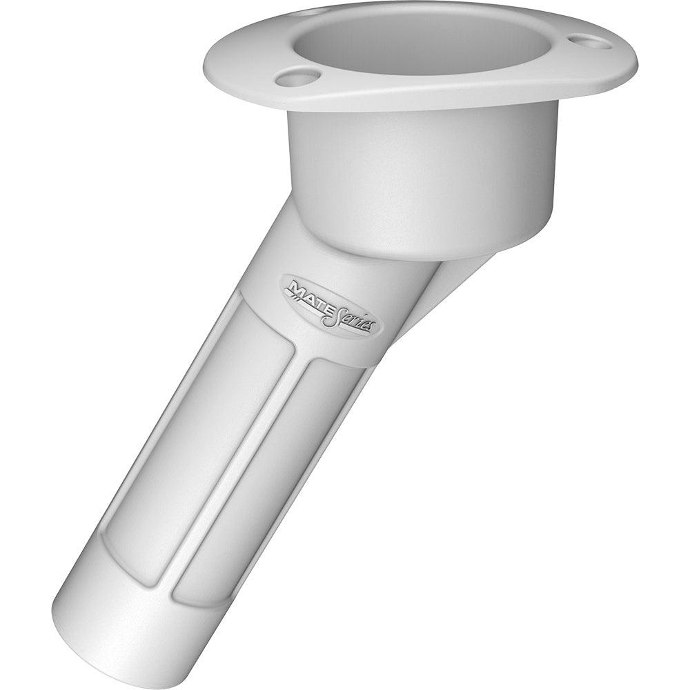 Mate Series Plastic 30-Rod and Cup Holder with Oval Top - White (Part P2030W)