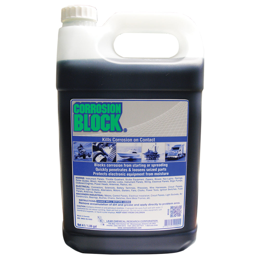 Corrosion Block Liquid 4-Liter Refill – Non-Hazmat, Non-Flammable & Non-Toxic for Metal and Electronics Protection