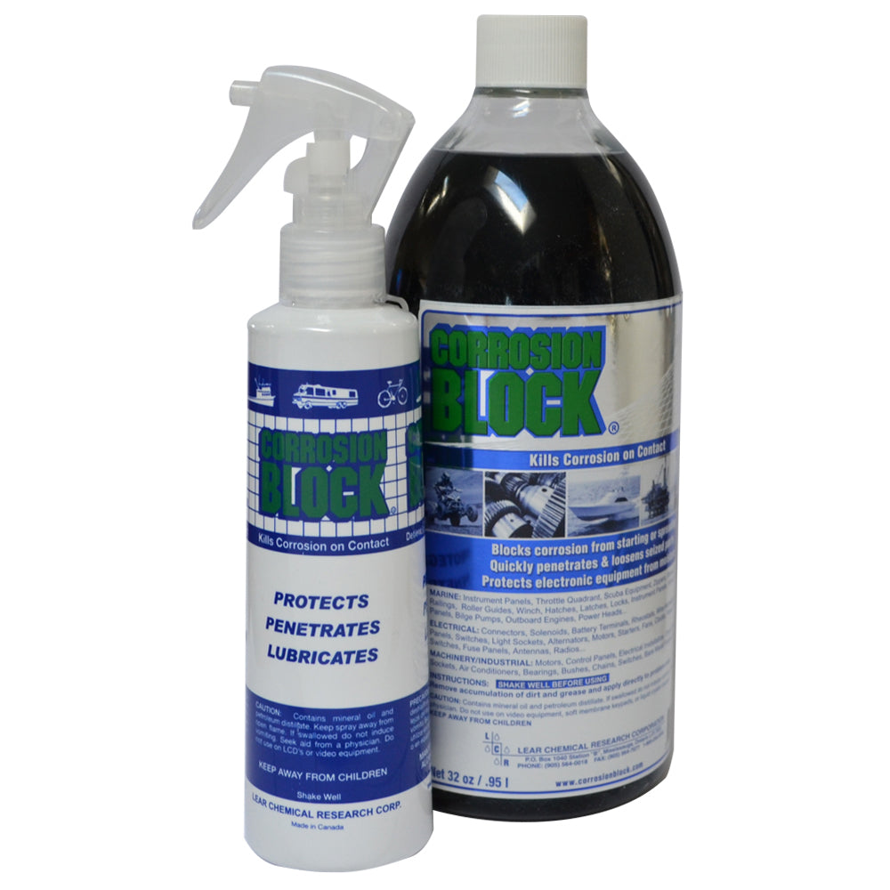 Corrosion Block 32oz Bottle with Pump – Non-Hazmat, Non-Flammable, Non-Toxic Protection for Electrical and Mechanical Equipment