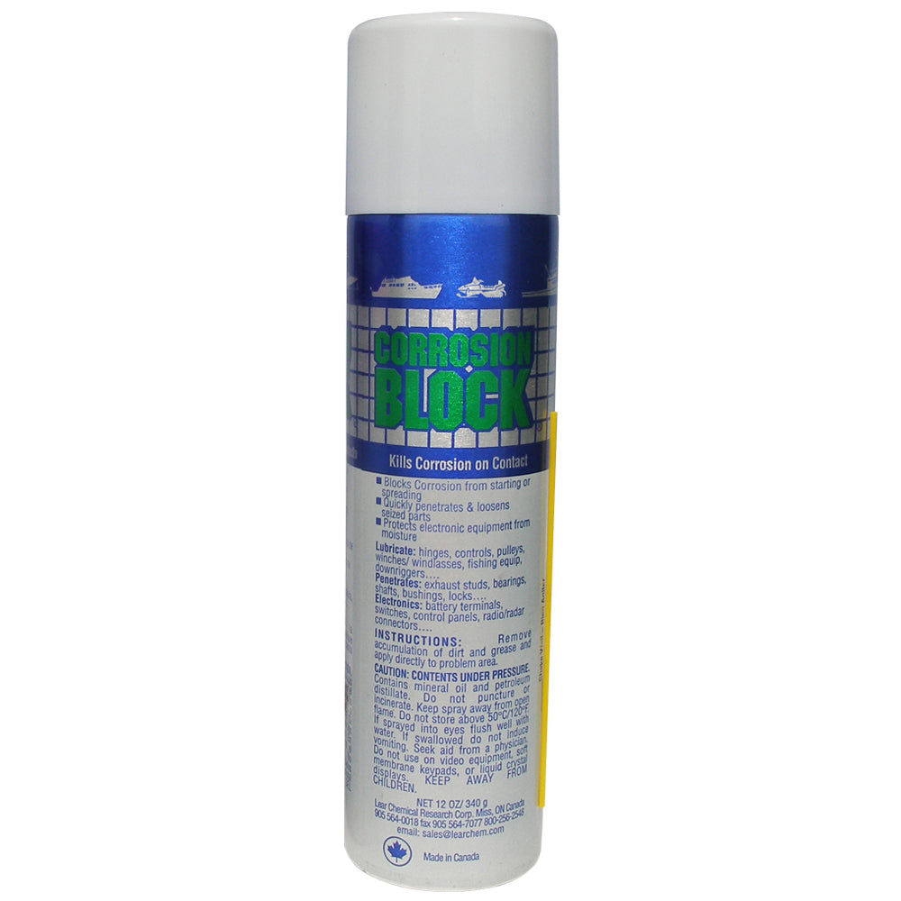 Corrosion Block 12oz Aerosol Can - Non-Hazmat, Non-Flammable & Non-Toxic for Metal and Electronics Protection