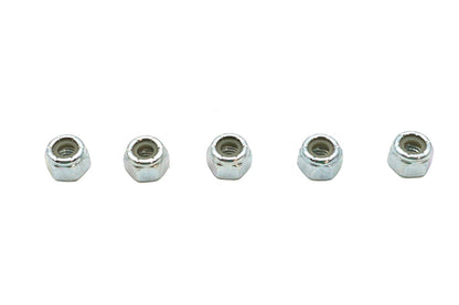 V-Twin Zinc Plated Hex Nuts 1/4 inch-20 Nyloc - Pack of 5