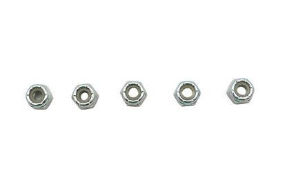 V-Twin Zinc Plated Hex Nuts 1/4 inch-20 Nyloc - Pack of 5