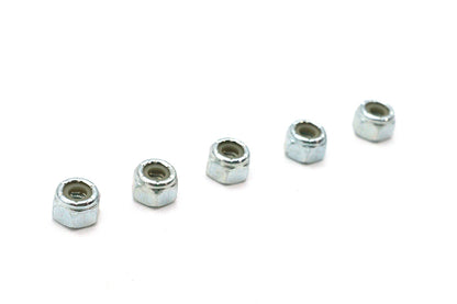 V-Twin Zinc Plated Hex Nuts 1/4 inch-20 Nyloc - Pack of 5