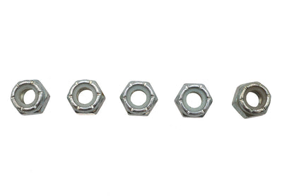 V-Twin Zinc Plated Hex Nuts 1/4 inch-28 Nyloc (Pack of 5)