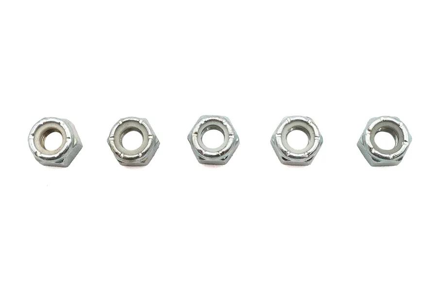 V-Twin Zinc Plated Hex Nuts 5/16 inch-18 Nyloc (Pack of 5) by V-Twin