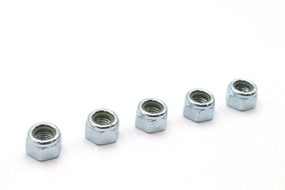 V-Twin Zinc Plated Hex Nuts 5/16 inch-24 Nyloc - Pack of 5