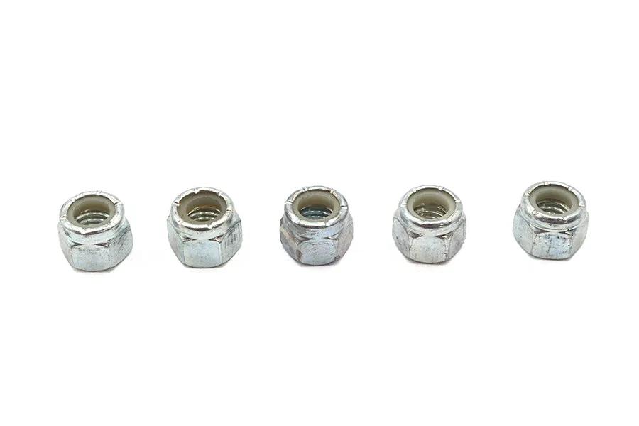 V-Twin Zinc Plated Hex Nuts 3/8 inch-16 Nyloc (Pack of 5) by V-Twin