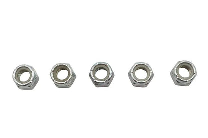 V-Twin Zinc Plated Hex Nuts 3/8 inch-16 Nyloc (Pack of 5) by V-Twin