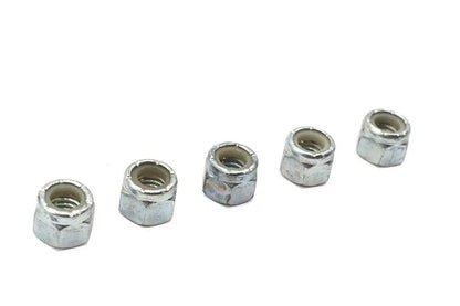 V-Twin Zinc Plated Hex Nuts 3/8 inch-16 Nyloc (Pack of 5) by V-Twin