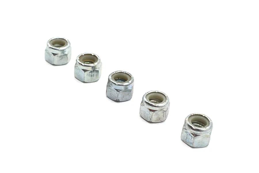 V-Twin Zinc Plated Hex Nuts 3/8 inch-16 Nyloc (Pack of 5) by V-Twin