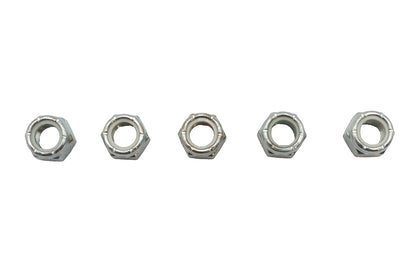 V-Twin Zinc Plated Hex Nuts 3/8 inch-24 Nyloc - Pack of 5