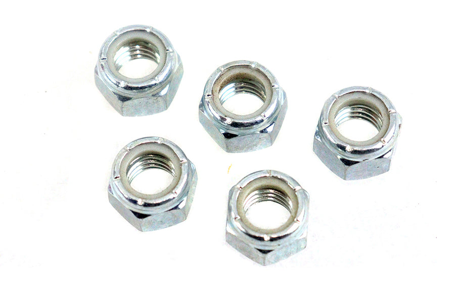 V-Twin Zinc Plated 7/16 inch-14 Nyloc Lock Nut (Pack of 5)