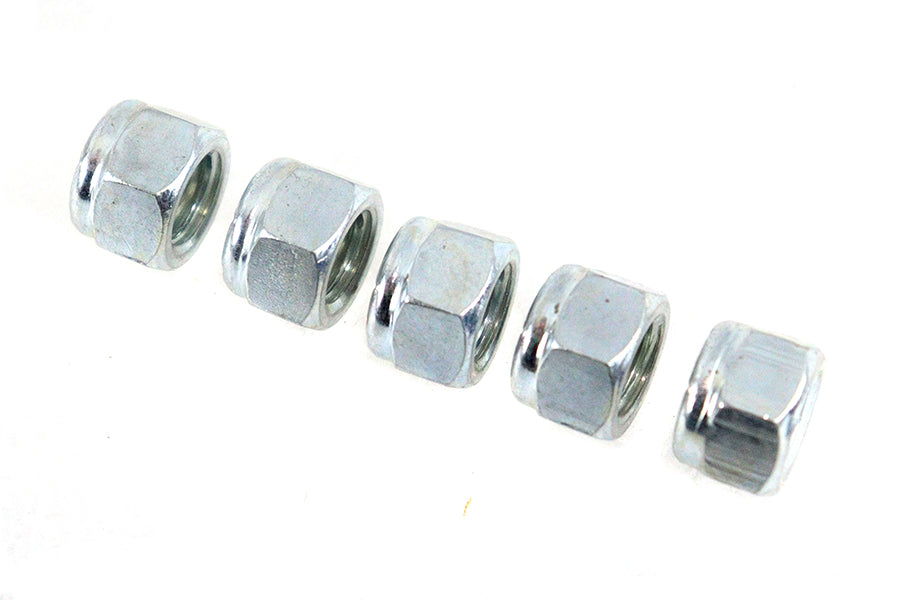 V-Twin Zinc Plated 7/16 inch-14 Nyloc Lock Nut (Pack of 5)