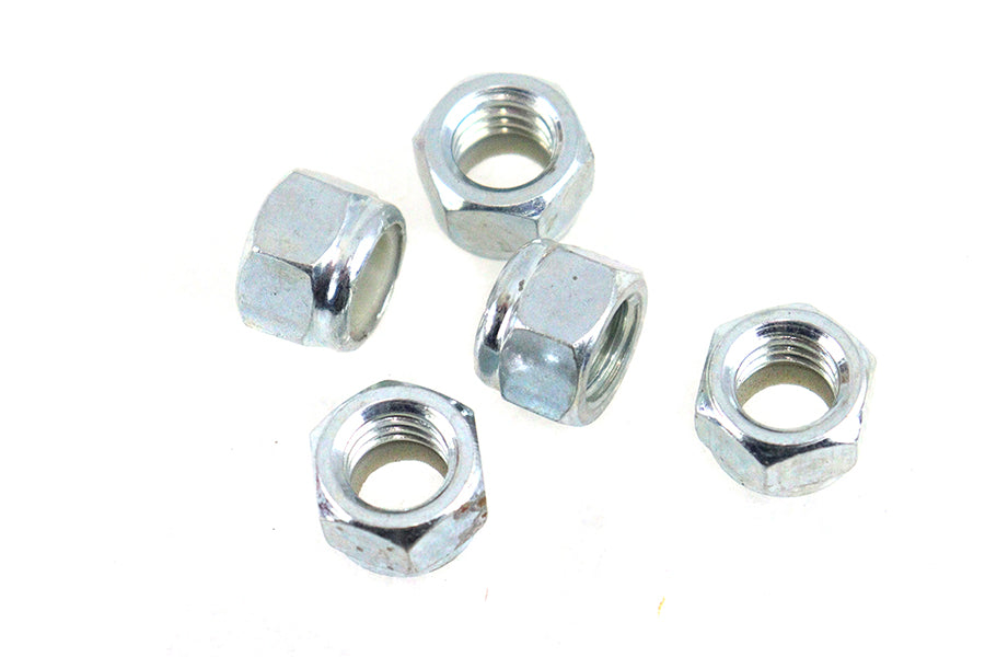 V-Twin Zinc Plated 7/16 inch-14 Nyloc Lock Nut (Pack of 5)