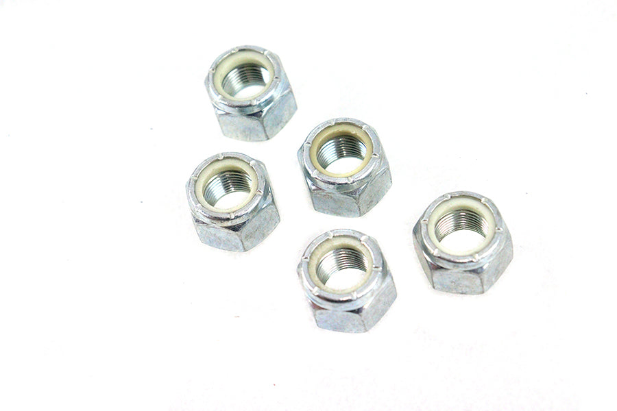 V-Twin Zinc Plated Hex Nuts 5/8 inch-18 Nyloc (Pack of 5)