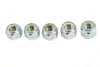 V-Twin Zinc Plated Hex Nuts 5/8 inch-18 Nyloc (Pack of 5)