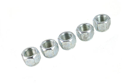 V-Twin Zinc Plated Hex Nuts 5/8 inch-18 Nyloc (Pack of 5)